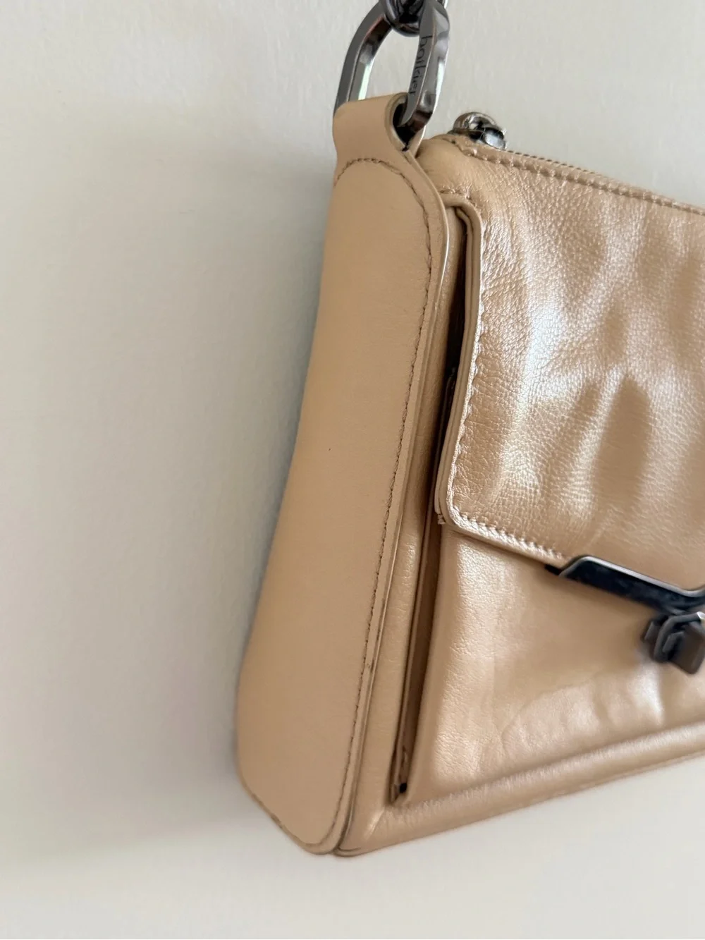 Botkier New York Leather Crossbody Bag Beige‎ Nude Neutral Should Bag Purse